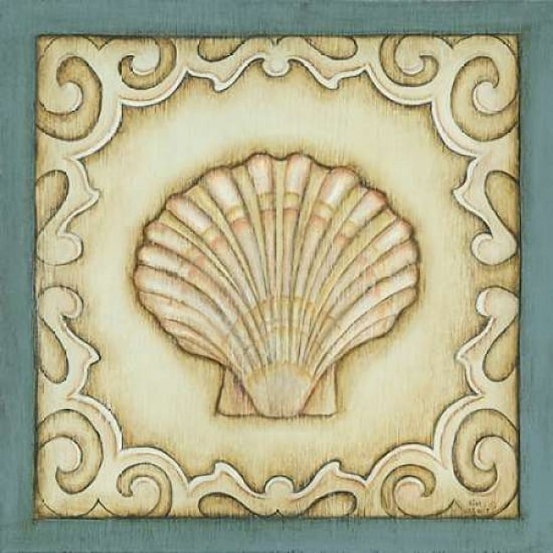 Cottage Seashell Canvas Art - Kim Lewis (24 x 24)