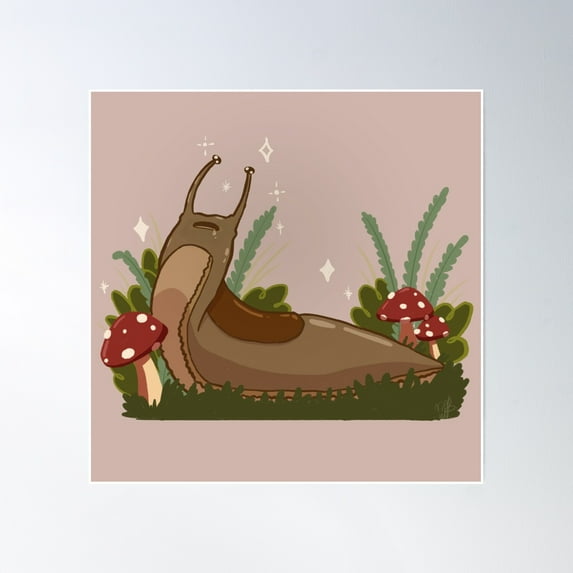 Cottage Slug Poster Wall Art, Modern Wall Decor, 24x24 UNFRAMED