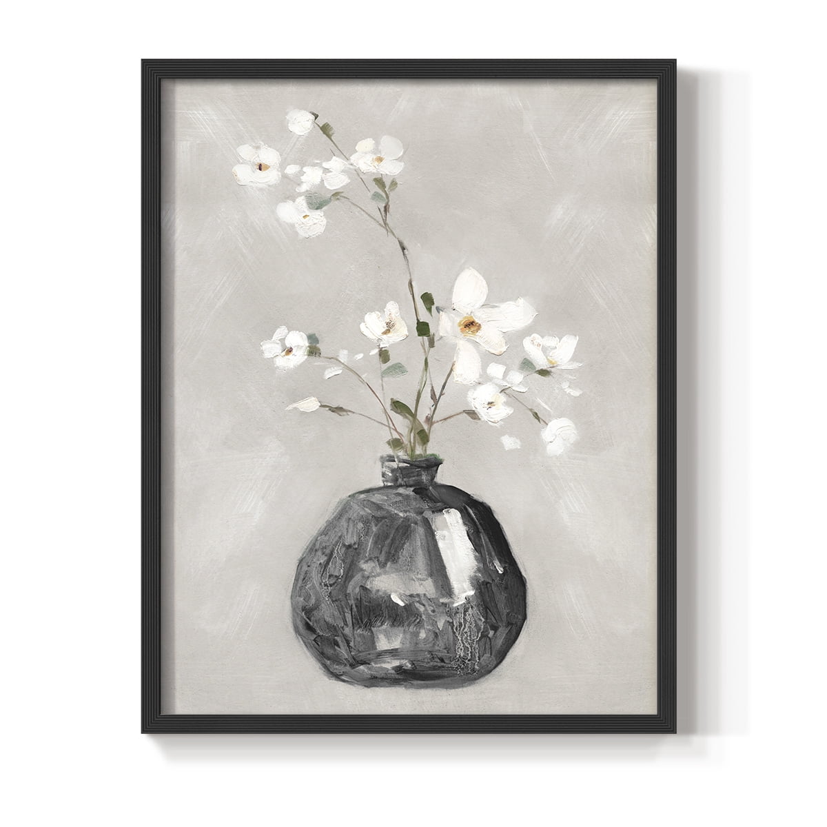 Cottage Spring II Framed Print in Black Solid Wood Framed Print No Nail Hanging