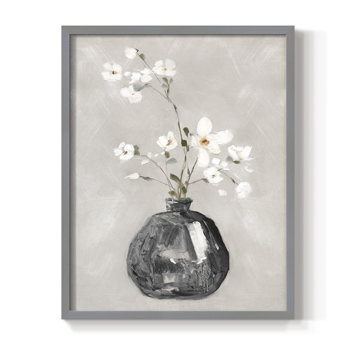 Cottage Spring II Framed Print in Gray Solid Wood Framed Print No Nail Hanging