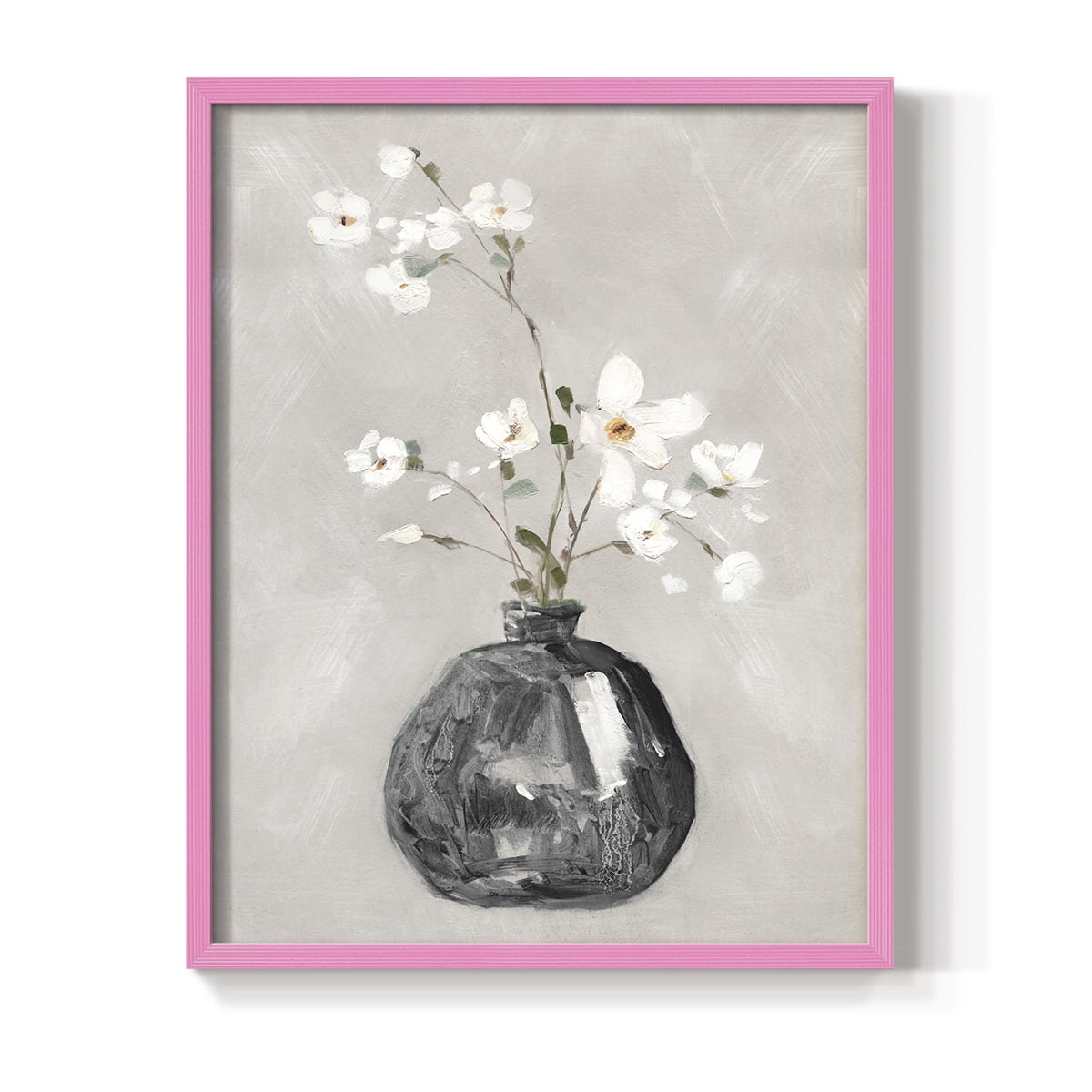 Cottage Spring II Framed Print in Pink Solid Wood Framed Print No Nail Hanging