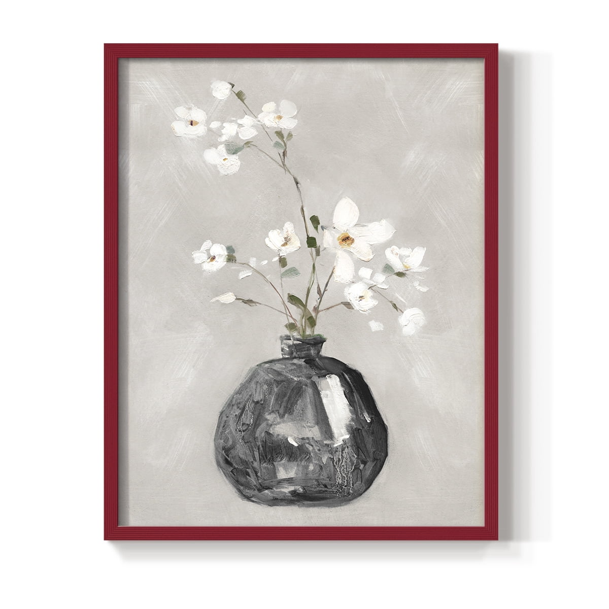 Cottage Spring II Framed Print in Red Solid Wood Framed Print No Nail Hanging