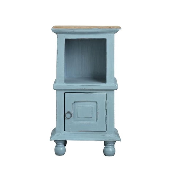 Cottage Table with Two Tone Beach - Blue & Brown