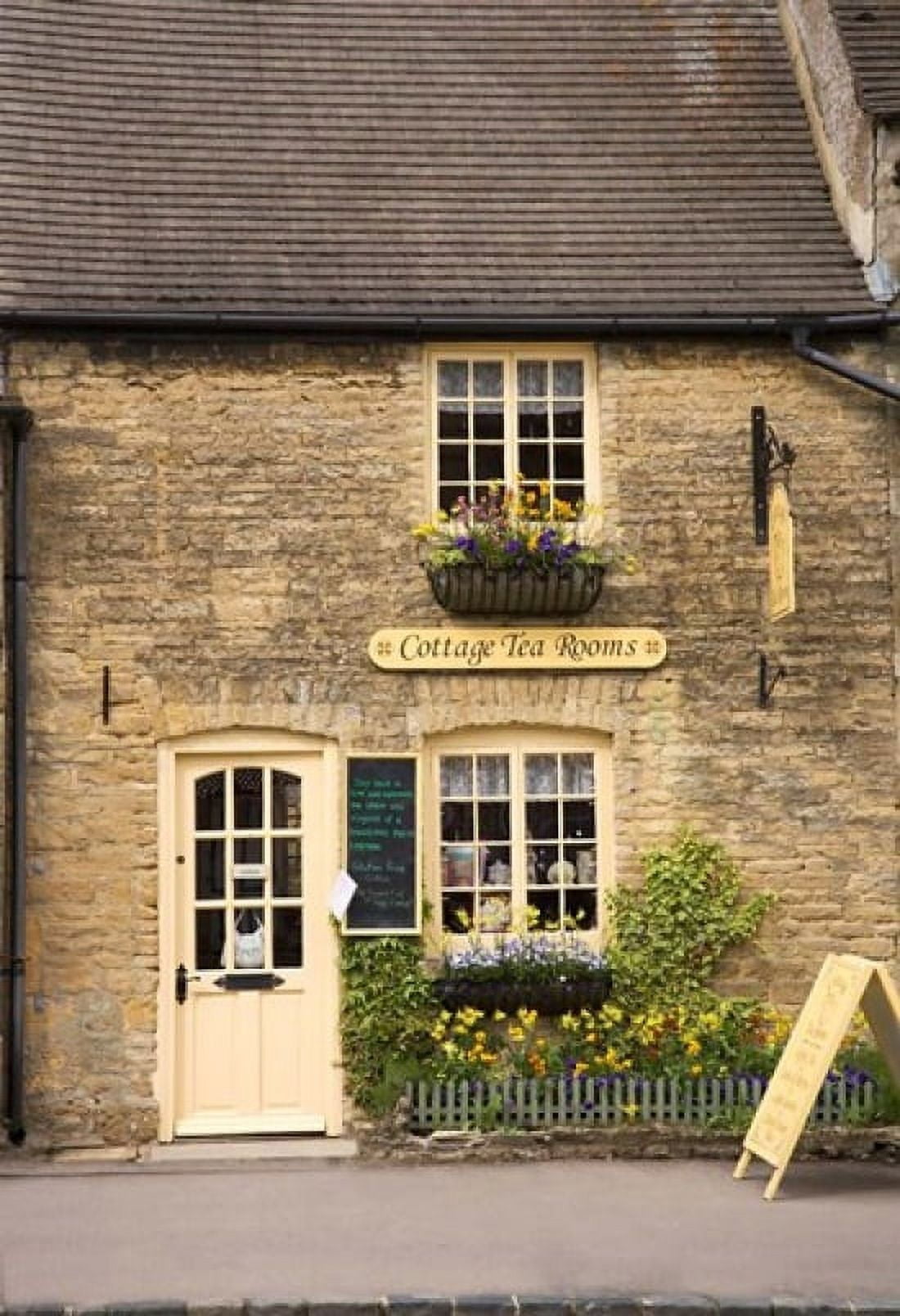 Cottage Tea Rooms Stow on the Wold Cotswolds Gloucestershire England Canvas Art - Paul Thompson DanitaDelimont (24 x 34)