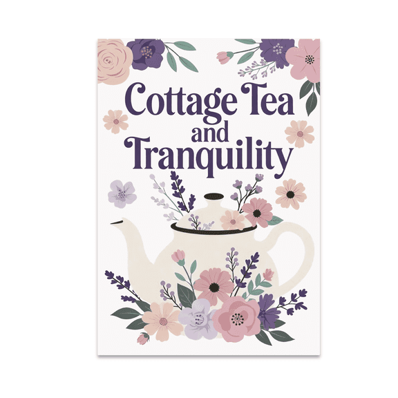 Cottage Tea and Tranquility Wall Art - Tea Lover - 13x19 Poster Print