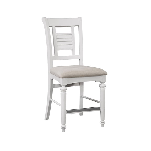 Cottage Traditions Eggshell White Wood Counter Height Chair - Set of 2