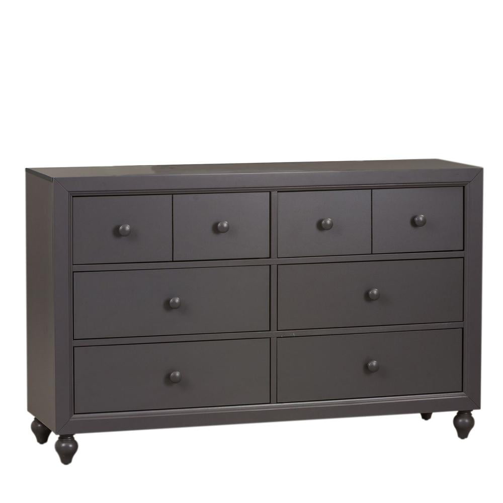 Cottage Dark Gray 6-Drawer Dresser with Soft Close