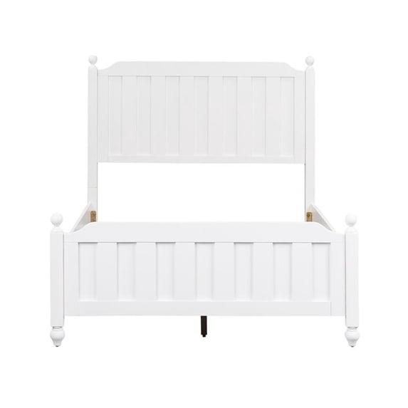 Cottage View White Full Panel Bed