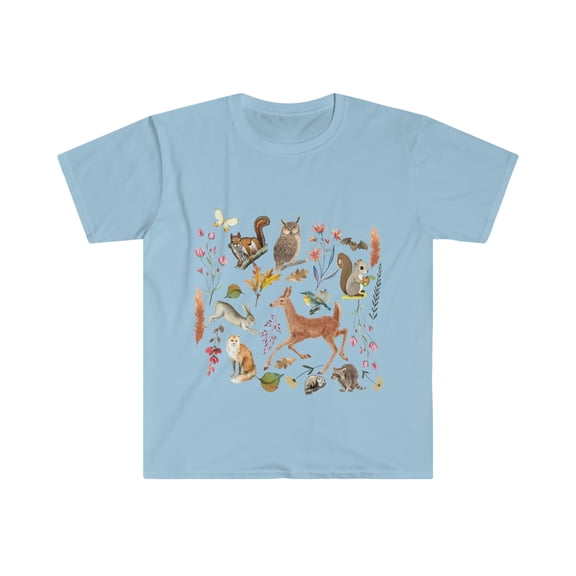 Cottage core Wildlife Animals Botanical T-Shirt