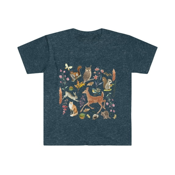 Cottage core Wildlife Animals Botanical T-Shirt