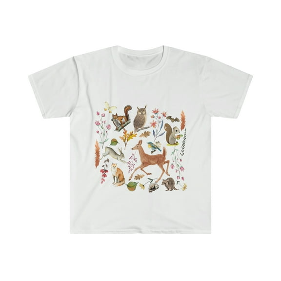 Cottage core Wildlife Animals Botanical T-Shirt