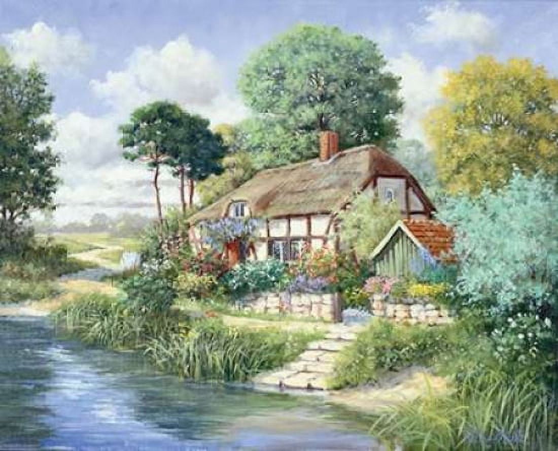 Cottage house Canvas Art - Peter Motz (20 x 24)