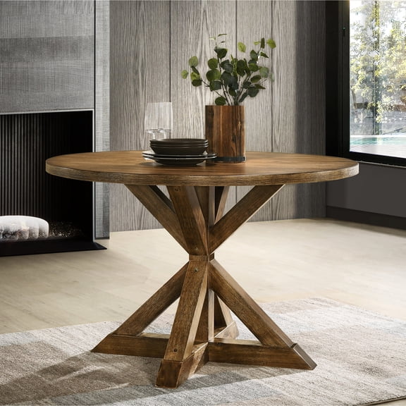 Cottage oak finished table - Appropriate for holiday events