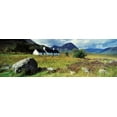 thumbnail image 1 of Cottage on a landscape, Black Rock Cottage, Buachaille Etive Mor, Rannoch Moor, Highlands Region, Scotland Poster Print (27 x 9), 1 of 1