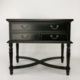 thumbnail image 1 of Wooden Sideboard with 3 Drawers and Turned Legs, Black- Saltoro Sherpi, 1 of 6