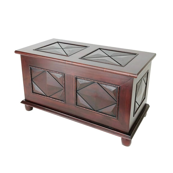 Cottage traditional hope chest 36Wx18Dx20"H wood in brown