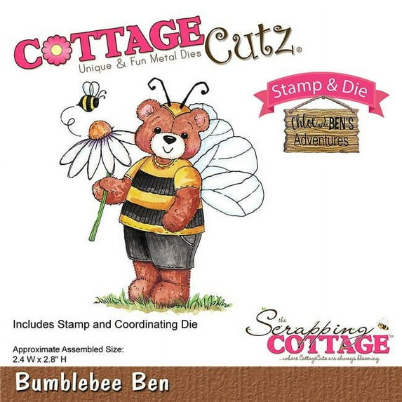 CottageCutz CCS024 Stamp & Die Set - Bumblebee Ben