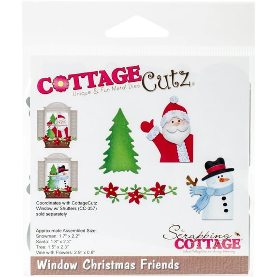 CottageCutz Die-Christmas Friends .8" To 2.9"