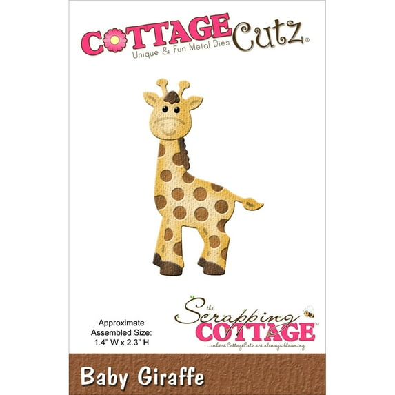 CottageCutz Die Cuts 1 4 by 2 3 Inch Baby Giraffe