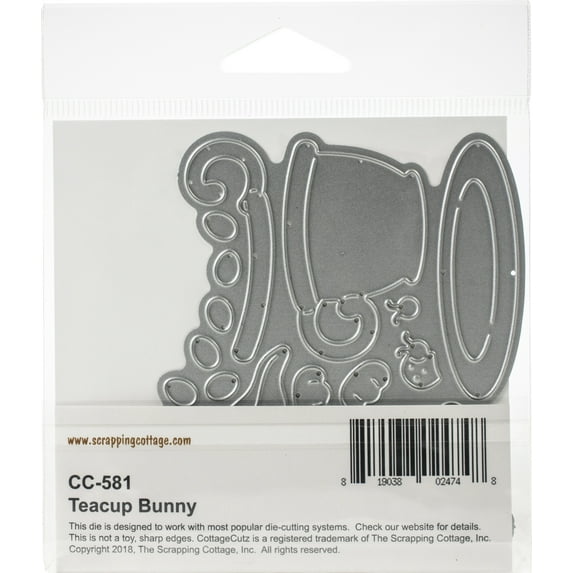 CottageCutz Dies, Teacup Bunny 2.4"X3"