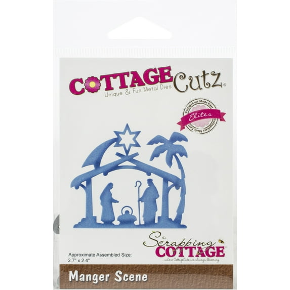 CottageCutz Elites Die, Manger Scene, 2.7" x 2.4"