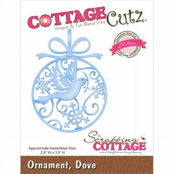CottageCutz Elites Die -Ornament, Dove 2.8"X3.8", Pk 1, CottageCutz