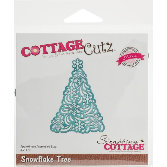 CottageCutz Elites Die-Snowflake Tree 2.9"X4"