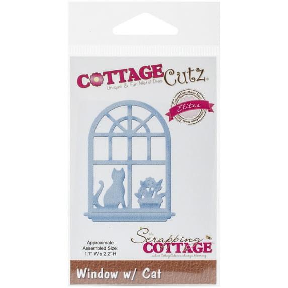 CottageCutz Elites Die-Window W/Cat 1.7"X2.2", Pk 1, CottageCutz