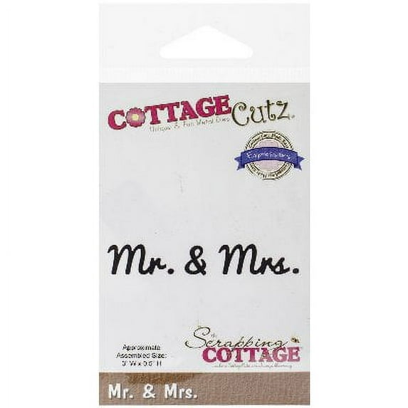 CottageCutz Expressions Die 3"X.5"-Mr. & Mrs.