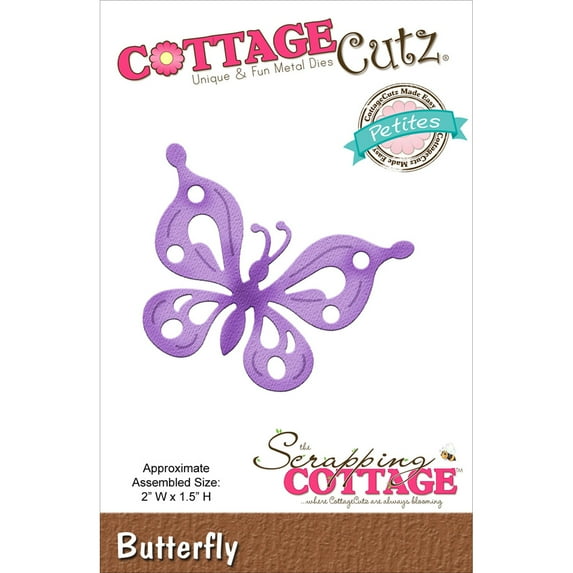 CottageCutz  Petites Die 2"X1.5"-Butterfly