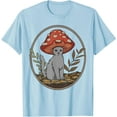 thumbnail image 1 of Cottagecore Aesthetic Cat with Mushroom Hat Unisex T-Shirt for Men Women Kids Toddler,Light Blue Color,Size 2T, 1 of 5