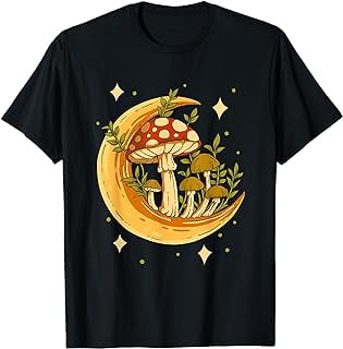 Cottagecore Aesthetic Cottagecore Moon Mushroom T-Shirt - Walmart.com