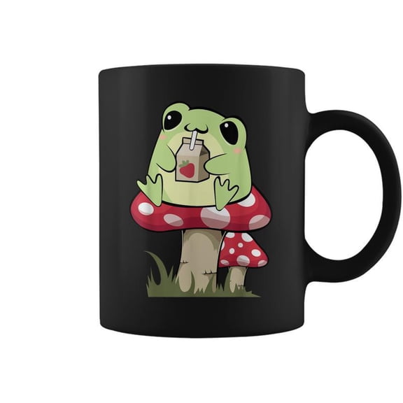 Cottagecore Aesthetic Mushroom Frog Goblincore Mycology Coffee Mugs