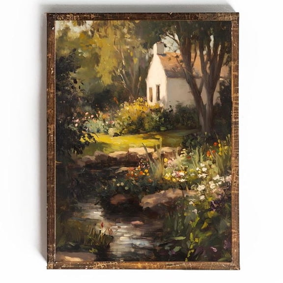 Cottagecore Art Poster Vintage Cottage Cottagecore Wall Art Spring Decor For Bathroom Wall Decor Vintage Art Poster Summer,8, 8x12 UNFRAMED