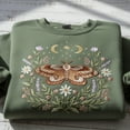 thumbnail image 1 of Cottagecore Butterfly Embroidered Sweatshirt Vintage Floral Tee, Camping Outdoors Shirt Granola Girl Gift For Her, 1 of 4
