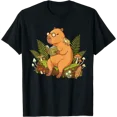Cottagecore Reading Cottagecore Capybara Reading Herbology Book Goblincore Frog T-Shirt ...