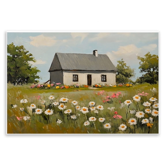 Stupell Industries Cottagecore Daisy Field Wall Plaque Art, design by Franklyn Gregory