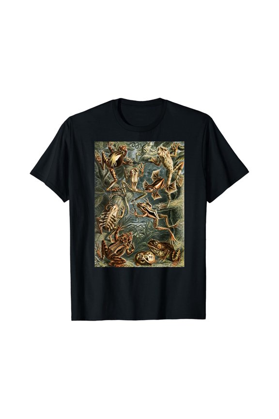 Cottagecore Dark Academia Aesthetic Frog Vintage Print T-Shirt Size S-5XL