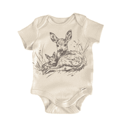 Cottagecore Deer Boho Newborn Baby Bodysuit
