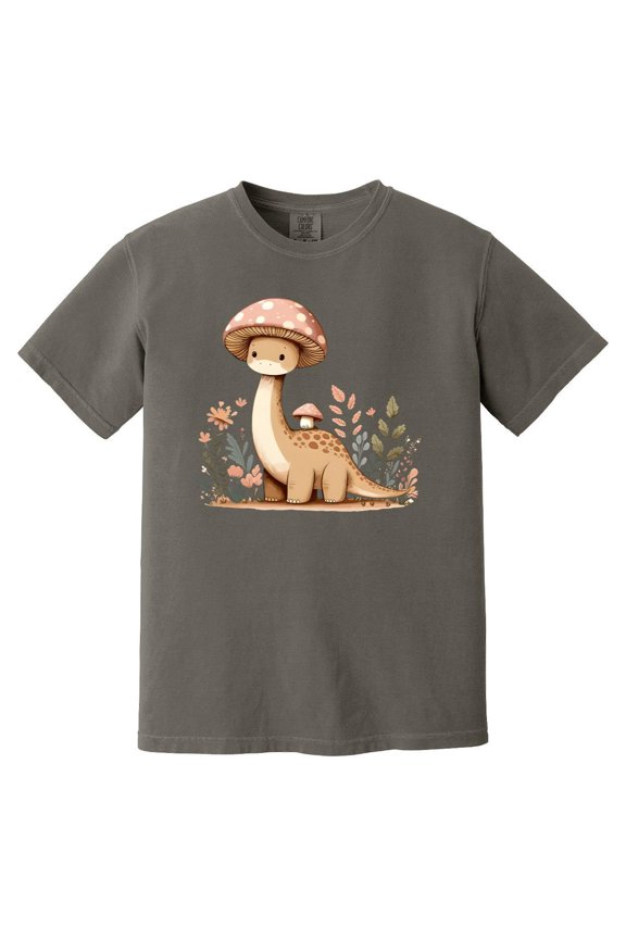 Cottagecore Dinosaur Mushroom Aesthetic Goblincore Cute Comfort Color T-Shirt