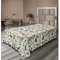 thumbnail image 1 of Ambesonne Cottagecore Flat Bedding Sheet Soft Top Sheet, Birds on Branches Art, Twin XL, Cream and Dark Lavender, 1 of 1