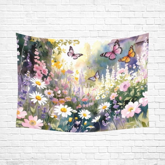 Tapestry Wall Hanging,Nature Floral Garden Tapestries for Dorm Living Room Bedroom Decor, Boho Wall Art,Bed Throw,Sofa Cover,, 60"x40"