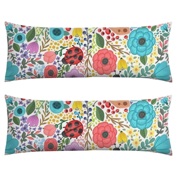 Cottagecore Floral Throw Pillow Cover - Rustic Wildflowers, Cozy Aesthetic