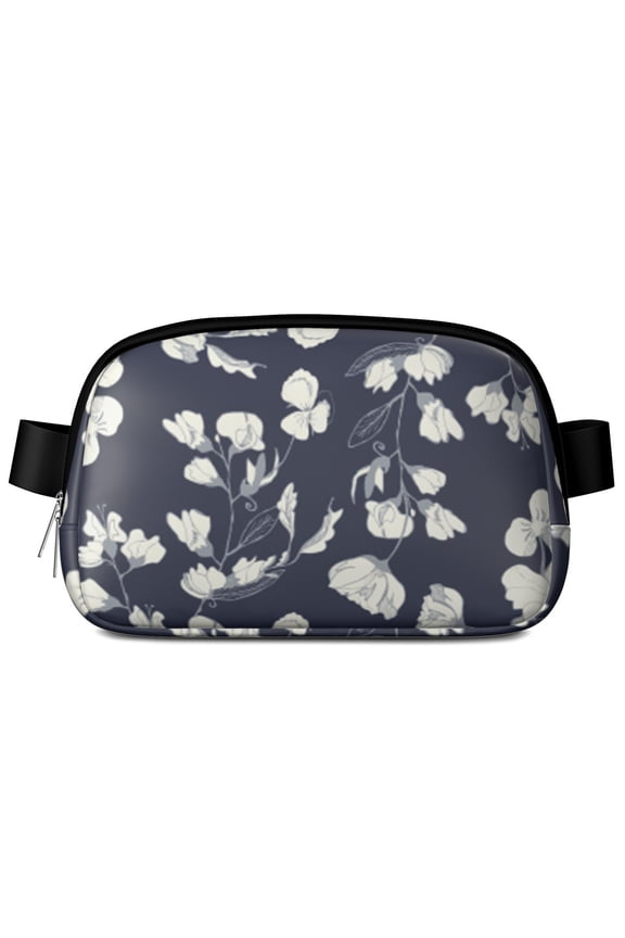 Cottagecore Floral Waist Bag – Wildflower Fanny Pack with Hummingbird, Roses & Watercolor Garden Bloom