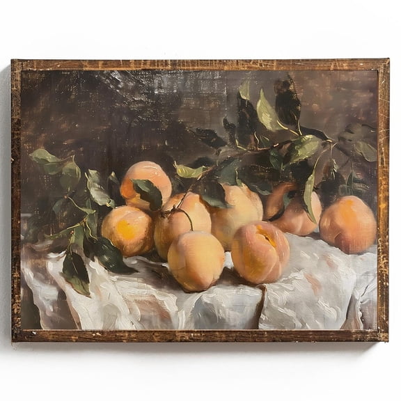 Cottagecore Fruit Vintage Peach Wall Art Cottagecore Kitchen Wall Decor Vintage Fruit Poster Farmhouse Kitchen Decor13, 12x18 UNFRAMED