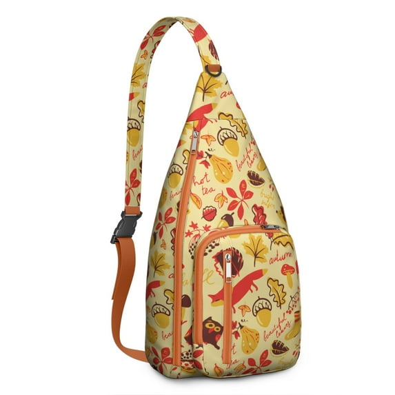 Cottagecore Fungi Crossbody Bag - Whimsical Woodland, Water-Resistant, 19.9×9.4×3.0inch
