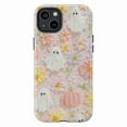 thumbnail image 1 of Cottagecore Halloween iPhone Case – Floral Ghost Vibes in Pastel Pink Phone Cover for iPhone 16 15 14 13 12 11 Pro Max Mini, 1 of 6