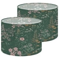 thumbnail image 1 of Cottagecore Lampshades 2 Pack Floral Garden Soft Pink Warm Yellow Flowers Dark Green 13"x13"x10" Light Shade for Table Lamps Floor Lamp Shades Lampshade Replacement Easy Assembly, 1 of 8
