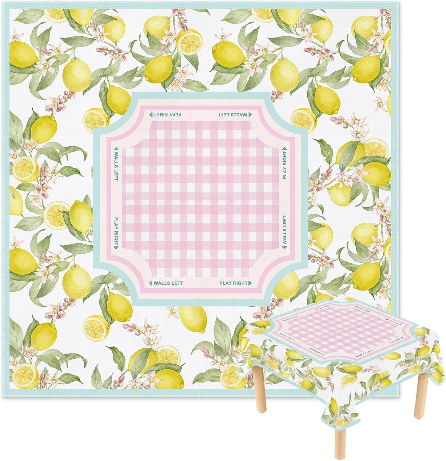Cottagecore Lemon Mahjong Tablecloth 55