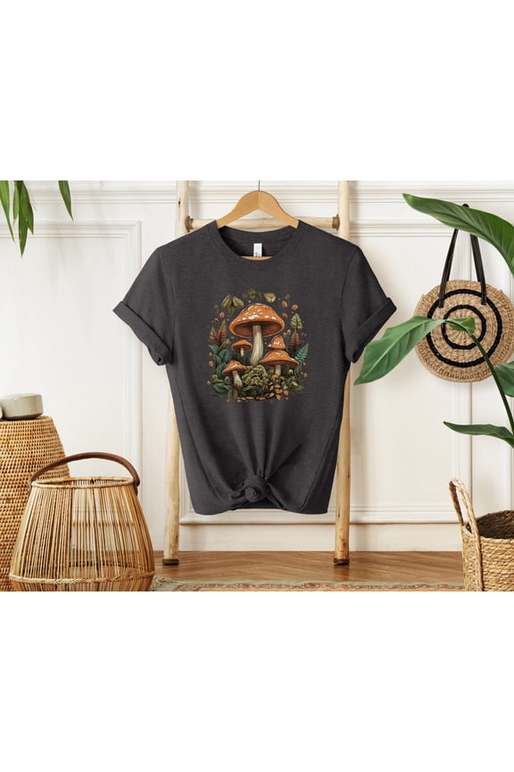 Cottagecore Magic Mushroom TShirt, Nature Lover Shirt, Aesthetic T-Shirt, Goblincore Tee, Forestcore Top, Fairy Grunge Shirt Gift for her